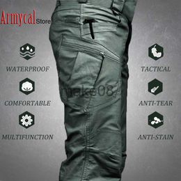 Men's Pants Tactical Cargo Pants Men Outdoor Waterproof SWAT Combat Military Camouflage Trousers Casual Multi Pocket Pants Male Work Joggers J230714