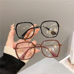 Sunglasses Women Irrgular Metal Pink Frame Glasses Retro Optical Myopic Eyewear Fashion Computer Read Eyeglasses