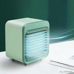 Electric Fans Mini USB Portable Air Cooler Fan Tabletop Air Conditioner Desktop Air Cooling Fan Humidifier Purifier for Office Bedroom R230714