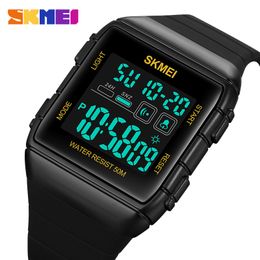 SKMEI Outdoor Sport Watch 100M Waterproof Digital Watch Men Fashion Led Light Stopwatch Wrist Watch Men's Clock Reloj Hombre