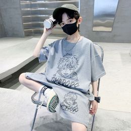 Tshirts Boys Summer Fashion Cartoon Anime Sports 2pcs TshirtsPants Suits 414 Years Kids Korean Style Trendy Outfits Children Clothes 230713