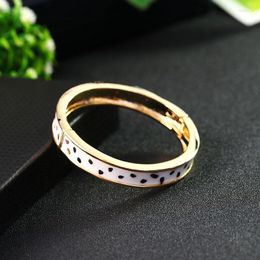 Bangle BN-00213 Spotted Oil Painting Bangles For Women Gold Plated Luxury Designer Jewelry High-end Bridesmaid Gift