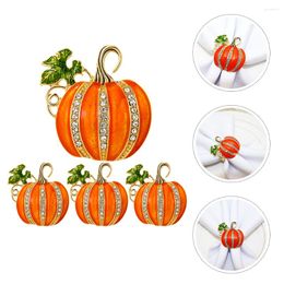 Dinnerware Sets Accessories Napkin Buckle Cartoon Buckles Thanksgiving Pumpkin Ring Clasps Table Adornments