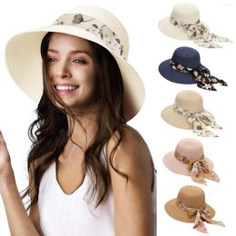 Wide Brim Hats Women Summer Straw Hat Foldable Sun Floppy Roll Up Protection Cap Upf 50 Hawaii Beach Travel Caps Fast