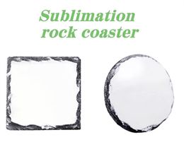 wholesale Sublimation Rock Coaster Blank Table Mats Heat Insulation Thermal Transfer Cup Pads DIY Coaster