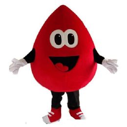 2018 Discount factory red blood drop mascot costume cartoon character fancy dress carnival costume anime kits mascot EMS ship2212