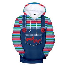 Men'S Hoodies Sweatshirts Good Guys Chucky 3D Printed Lovely Cartoon Male Female Leisure Simple Street Clothes Drop Delivery Appar Dhr32