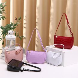 Evening Bags Ladies Fashion One Shoulder Crossbody Stone Pattern Design PU Leather Armpit Small Handbags Wallet