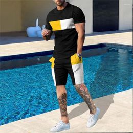 Men's Tracksuits Clothing Summer Short Sleeve T Shirt Shorts Sets Male Sweatpants Men Oversized T-shirts Suits Street Sportswear