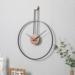 Wall Clocks Creative Simple Wrought Iron Spanish Clock Personality Art Modern Watch Living Room Home Decoration