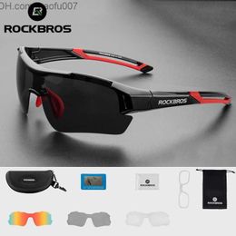 Sunglasses ROCKBROS Polarised Bicycle Glasses Men's Sports Sunglasses Road MTB Mountain Bike Ride Goggles 5 Lens Z230726