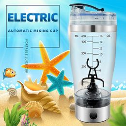 Water Bottles USB Rechargeable Electric Mixing Cup Portable Protein Powder Shaker Bottle Mixer 230714