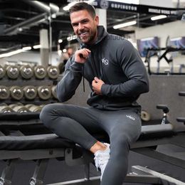 Men's Tracksuits Men's track suit cotton embroidery cardigan Hoodie sweat pants two-piece jogger gym running training bodybuilding Sweatshirt Z230720