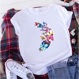 Women's TShirt Oversized Colorful Cotton Short Sleeve Women Summer Couple Loose American Street Ins Retro Tops 230713