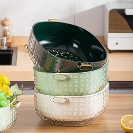 Other Home Storage Organisation Kitchen Multifunction Drain Basket Light Luxury Vegetable Washing Philtre Bowl Cleaning Colander Tool 230714