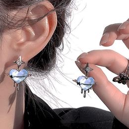 Stud Sweet Cool Style Creamy Blue Love Star Earring Fashion Lava Drops Irregular Geometric Earring Party Jewelry Gift 230714