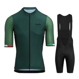Cycling Shirts Tops 2023 Ralvpha Clothing Men Set Bike Breathable Anti UV Bicycle Suits Wear Bib Short Sleeve JerseyClothes 230713