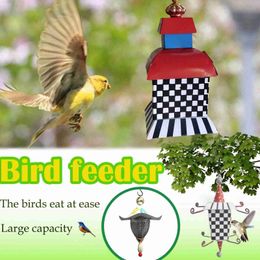 Garden Decorations Metal Pendant Bird Feeder Outdoor Hanging Wild Birds Aviary Decoration Garden Yard Decoration Window Parrot Feeding Dispenser L230714