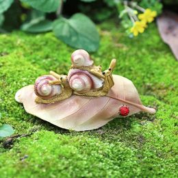 Garden Decorations Pastoral Frog Snail Squirrel Owl Resin Ornaments Balcony Villa Park Sculpture Crafts Garden Landscape Lawn Figurines Decoration L230714