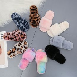 Slippers Kids Slippers Faux Fur Child girls plush slippers Home Indoor children Shoes Flat cute kid Baby Shoes for Girls Boys 230713