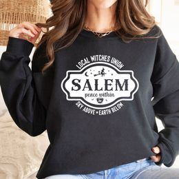 Mens Hoodies Sweatshirts Local Witches Union Sweatshirt Halloween Party Hoodie Pullover Long Sleeve Fall Oversized Coats 230713