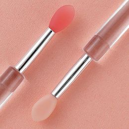 Makeup Brushes Silicone Lip Brush Portable With Cover Dust-proof Film Sequin Eye Shadow Lipstick