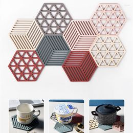 Table Mats Heat Insulation Pads Anti-scalding Placemats Nordic Modern Drain Silicone Bowl