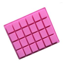 Baking Moulds Creative 24 Cups Silicone Chocolate Mould Square Shape Cake Mould Ice Trays For Tools E893