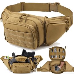 Waist Bags Outdoor Hiking Waist Bag Running Sports Functional Bag Cycling Bag Bum Bag Multi-functional Tool Shoulder Tactical Waist Pack 230714