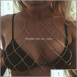 Belly Chains Collares Collier Bikini Body Harness Bohemian Chain Jewellery Sexy Breast Bra Maxi Necklace Women Accessories Bijoux Femm Dh6Nm