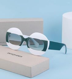 Sunglasses 2023 Round Oversized Women Oval Unique Men Vintage Glasses For Luxury Shades