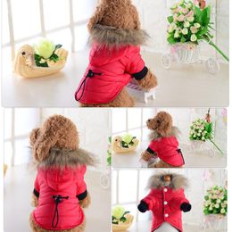 Dog Apparel Winter Warm Pet Clothes For Small Dogs Coat Jacket Windproof Hoodie Puppy Costume Chihuahua Yorkshire Cat Clothing