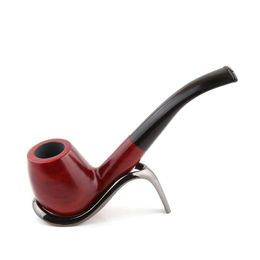 Smoking Pipes Classic Tobacco Pipe Fine And Durable Sandalwood Dark Wooden Portable Easy To Clean Vt0180 Drop Delivery Home Garden H Dhyw7