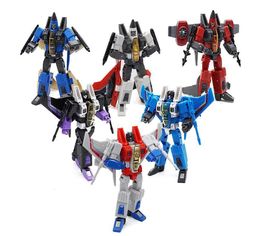 Action Toy Figures 3pcs Set Transformation PT Starscream Ramjet Dirge Skywarp Thundercracker Air Plane Troop Action Figure 11cm 230713