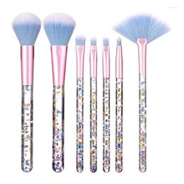 Makeup Brushes 7Pcs Brush Set Foundation Eyeshadow Loose Powder Blush Soft Bristles Beauty Tool Maquiagem