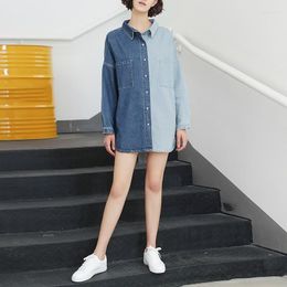 Women's Jackets Jean Jacket 2023 Women Female Harajuku Style Autumn Ripped Basic Coat Fashion Blue Ladies Denim TA1145