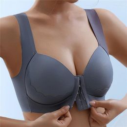 Women's Shapers Women Front Closure Bra Buckle Traceless Seamless Top Invisible Push Up Female Wireless Beauty Back Underwear