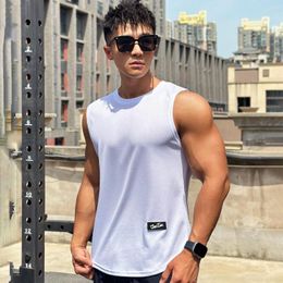 MENS TANK TOPS 2024 MENS GYM TOP TOP MEN FITNESSMELESS SHIRES MANA MESH BEACHABLE SPORTS VEST DUSHIRT Gym