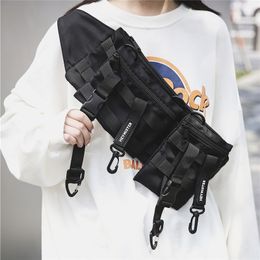 Waist Bags Unisex MultiPocket Functional Detachable Tactical Chest Outdoor Hip Hop Phone Pouch Crossbody Techwear Pack 230713