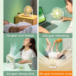 Electric Fans Rechargeable Portable Electric Fan USB Mini Multifunction 4000mAh Battery Operated Speed Wall Cooling Ventilator Fan