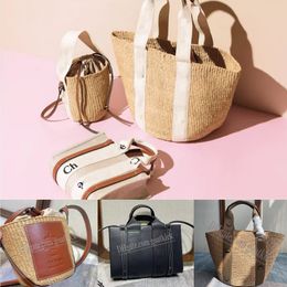 Small Woody Basket Tote Fashion Shopping Bag Top Women Handbags Handbag Quality Canvas Nylon Linen Beach Bags Designer Crossbody Shoulder Wallet Purses
