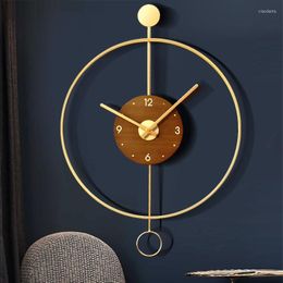 Wall Clocks Fashion Large Clock Creative Living Room Luxury Silent Metal Nordic Simple Modern Art Reloj De Pared Home Decor