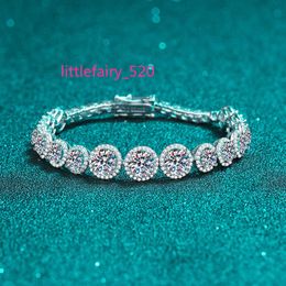 Pendant Necklaces Lab Created Diamond Tennis Bracelet S925 Silver D VVS1 Jewelry Gifts for Women Girls 10cttw Gemstone Moissanite Chain Bracelets