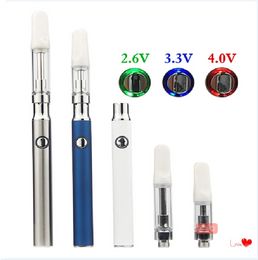 1PCS Disposable Vape Pen Rechargeable E Cigarettes Kits 0.5ml 1.0ml USB Charger Ceramic Coil Empty Glass Cartridge Mouthpiece Vapes