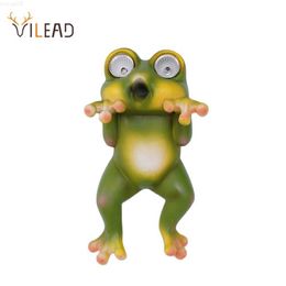 Garden Decorations Vilead Frog Figurines with Solar LED Fence Window Tree Garden Decoration Accessories Outdoor Patio Yard Porch Animal Scuplture L230714