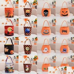 Other Festive Party Supplies Halloween Favours Light Up Trick Or Treat Candy Bags Mtipurpose Reusable Goody Bucket For Kids Drop De Dhxhe