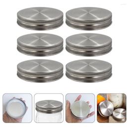 Mugs 6 Pcs Silicone Gasket Sturdy Canning Covers Reusable Lids Sealing Cap Leakproof Silica Gel Home