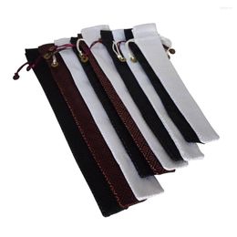 Party Favour Elegant Chinese Grain Brocade Sheath For Silk Hand Fan Packaging