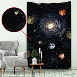 Tapestries Dome Cameras Universe Space Nebula big art tapestry printed wall covering psychedelic wall hanging beach towel mandala thin blanket yoga R230714