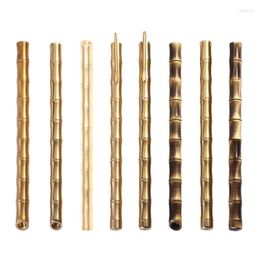 Brass Siging Pen Gel Bamboo Shaped Rod Smooth To Write Guest Sign In Drop
